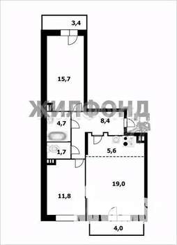 3-к квартира, вторичка, 74м2, 24/24 этаж