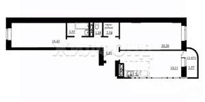 3-к квартира, вторичка, 74м2, 6/22 этаж