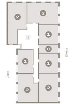 2-к квартира, вторичка, 66м2, 6/23 этаж