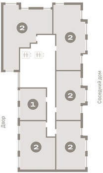 2-к квартира, вторичка, 60м2, 11/12 этаж