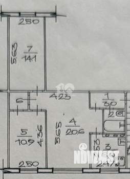 3-к квартира, вторичка, 59м2, 1/5 этаж