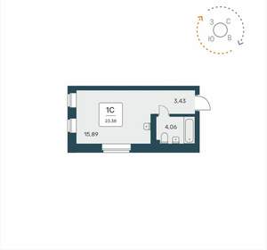 Студия квартира, вторичка, 23м2, 21/25 этаж