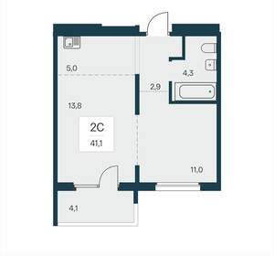 2-к квартира, вторичка, 41м2, 11/17 этаж