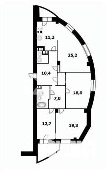 4-к квартира, вторичка, 113м2, 2/18 этаж