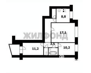 3-к квартира, вторичка, 62м2, 2/9 этаж
