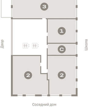 2-к квартира, вторичка, 97м2, 1/23 этаж