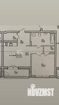 2-к квартира, вторичка, 53м2, 5/9 этаж