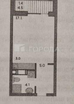 Студия квартира, вторичка, 34м2, 8/21 этаж