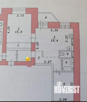 3-к квартира, вторичка, 59м2, 5/8 этаж
