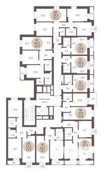 1-к квартира, вторичка, 43м2, 3/10 этаж