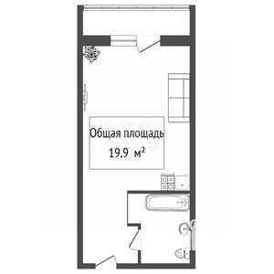 Студия квартира, вторичка, 20м2, 14/17 этаж
