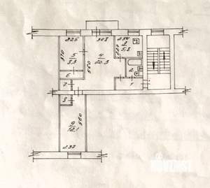 3-к квартира, вторичка, 57м2, 5/5 этаж