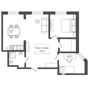 3-к квартира, вторичка, 87м2, 10/25 этаж