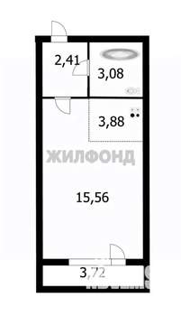 1-к квартира, вторичка, 25м2, 12/17 этаж