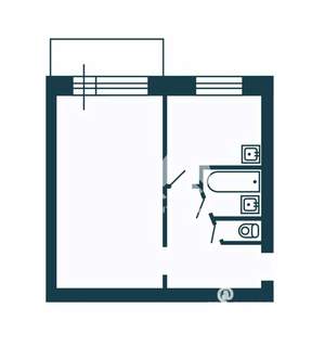 1-к квартира, вторичка, 31м2, 5/5 этаж