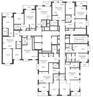 1-к квартира, вторичка, 46м2, 15/25 этаж