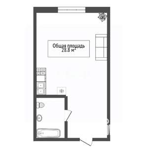 Студия квартира, вторичка, 29м2, 14/17 этаж