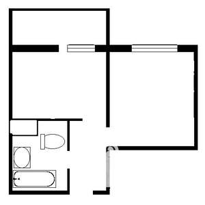 1-к квартира, вторичка, 29м2, 1/18 этаж