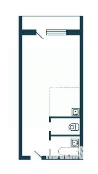 Студия квартира, вторичка, 27м2, 17/18 этаж