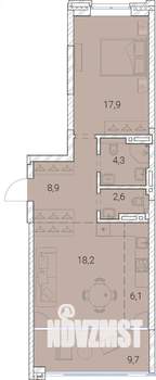 2-к квартира, вторичка, 68м2, 11/25 этаж