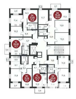 Студия квартира, вторичка, 28м2, 7/10 этаж