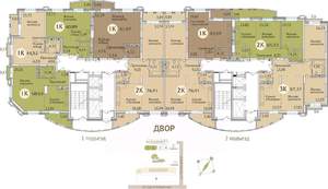 1-к квартира, сданный дом, 59м2, 21/23 этаж