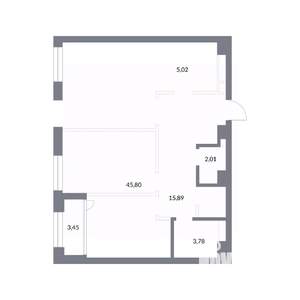 1-к квартира, вторичка, 79м2, 23/25 этаж
