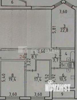 3-к квартира, вторичка, 87м2, 4/16 этаж