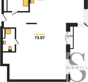 2-к квартира, вторичка, 73м2, 6/24 этаж