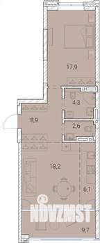 2-к квартира, вторичка, 68м2, 10/25 этаж