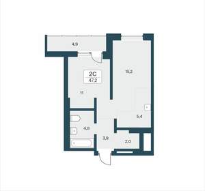 2-к квартира, вторичка, 47м2, 2/18 этаж