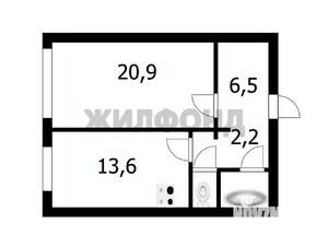 1-к квартира, вторичка, 48м2, 4/10 этаж