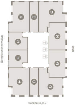 2-к квартира, вторичка, 60м2, 12/23 этаж