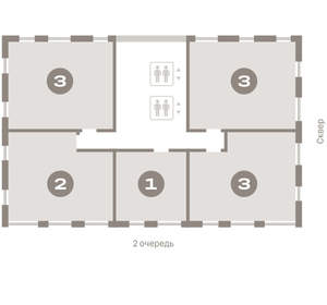 3-к квартира, вторичка, 77м2, 12/15 этаж
