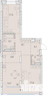 3-к квартира, вторичка, 85м2, 4/25 этаж