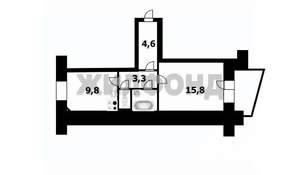 1-к квартира, вторичка, 37м2, 3/11 этаж