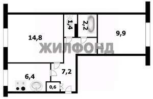 2-к квартира, вторичка, 42м2, 4/5 этаж