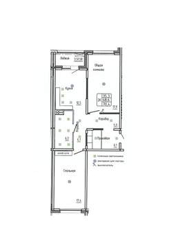 2-к квартира, вторичка, 70м2, 5/14 этаж