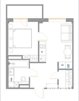 1-к квартира, вторичка, 32м2, 17/17 этаж