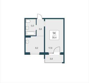 1-к квартира, вторичка, 38м2, 9/17 этаж