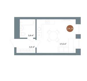 Студия квартира, вторичка, 25м2, 18/18 этаж