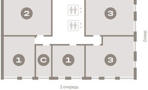 2-к квартира, вторичка, 78м2, 4/15 этаж