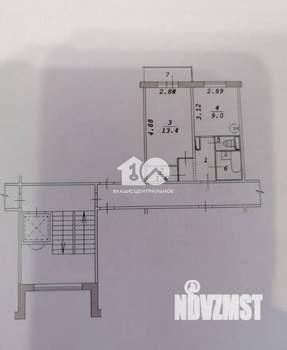 1-к квартира, вторичка, 32м2, 8/9 этаж