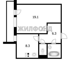 1-к квартира, вторичка, 38м2, 2/18 этаж