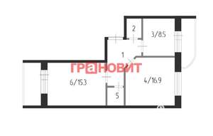 2-к квартира, вторичка, 54м2, 1/11 этаж