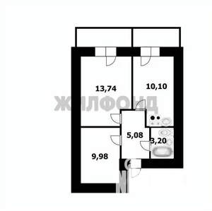 2-к квартира, вторичка, 41м2, 13/17 этаж