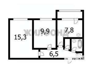 2-к квартира, вторичка, 44м2, 9/9 этаж
