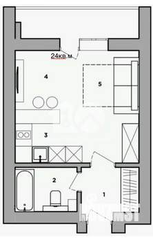 Студия квартира, вторичка, 24м2, 14/16 этаж