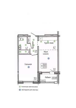 2-к квартира, вторичка, 42м2, 5/14 этаж