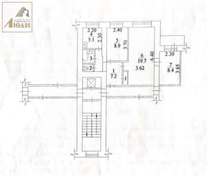 3-к квартира, вторичка, 53м2, 4/9 этаж